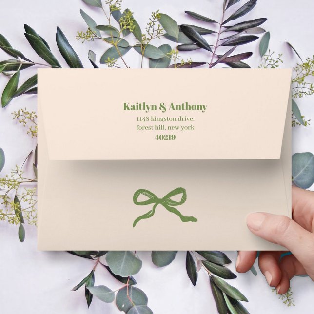 Coquette Bow Retro Wedding Envelope (Creator Uploaded)