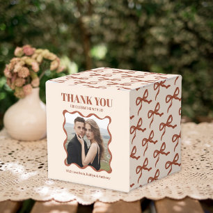 Coquette Bow Retro Wedding Favour Box