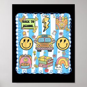 Coquette Bow School Bus Funny Back To School Teach Poster