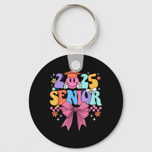 Coquette Bow Senior 2025 Cl Of 2025 Graduation Smi Key Ring