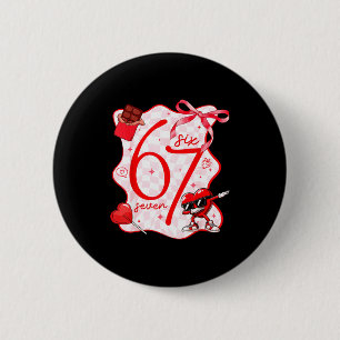 Coquette Bow Six Seven 67 Meme Dabbing Heart Valen 6 Cm Round Badge