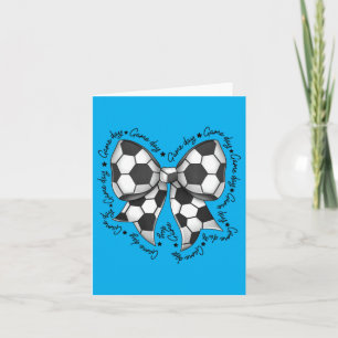 Coquette Bow Soccer Mum Game Day Team Sports Card