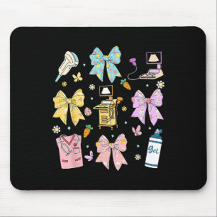 Coquette Bow Sonographer Easter Ultrasound Tech So Mouse Mat