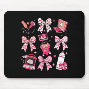 Coquette Bow Sonographer Valentine Ultrasound Tech Mouse Mat