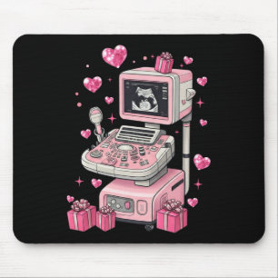 Coquette Bow Sonographer Valentine Ultrasound Tech Mouse Mat