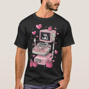 Coquette Bow Sonographer Valentine Ultrasound Tech T-Shirt