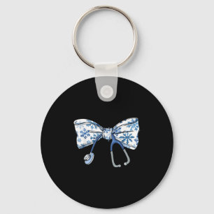 Coquette Bow Stethoscope Nurse Christmas Xmas Paja Key Ring
