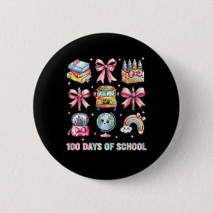 Coquette Bow Student Teacher 100 Days Of School 8 6 Cm Round Badge