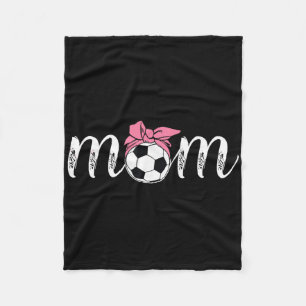 Coquette Bow Style Pink Momlife Mother Womens Socc Fleece Blanket