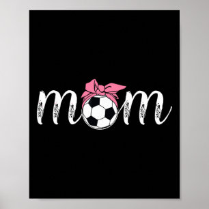Coquette Bow Style Pink Momlife Mother Womens Socc Poster