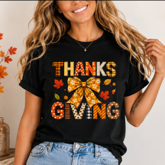 Coquette Bow Thanksgiving| Thanksgiving Gift T-Shirt