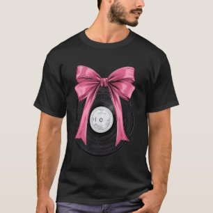 Coquette Bow Vinyl Record Turntable Vinyl Collecto T-Shirt