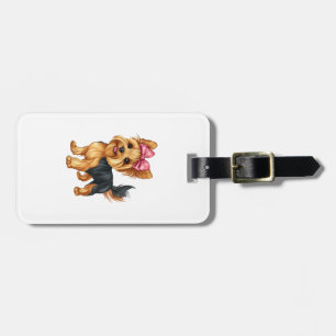 Coquette Bow Yorkshire Terrier Dog Yorkie Mum Girl Luggage Tag