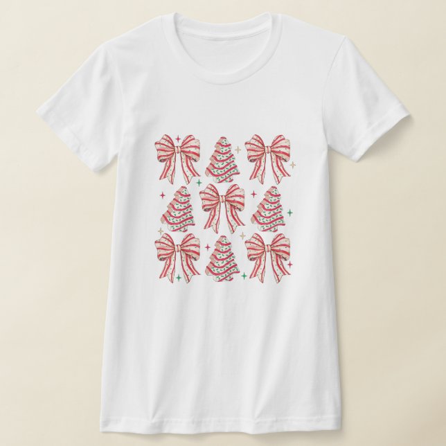 Coquette Bows Christmas Tshirt (Laydown)