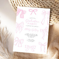 Coquette Bows Light Pink Graduation Party