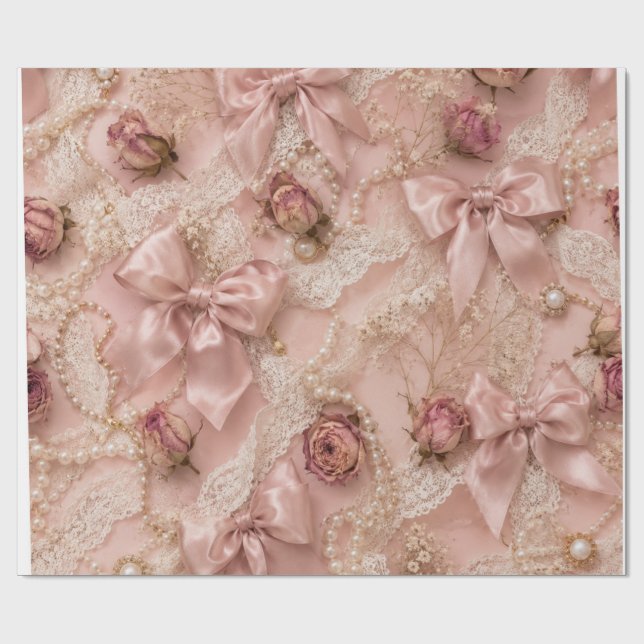 Coquette Bows Wrapping Paper (Flat)
