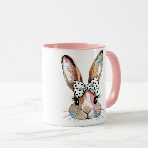 Coquette Bunny Bow Easter Mugs & Cups