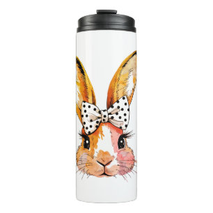 Coquette Bunny Bow Easter Travel Mugs & Thermal Tu