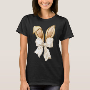 Coquette Bunny Ears Easter Spring Pastel Rabbit Gi T-Shirt