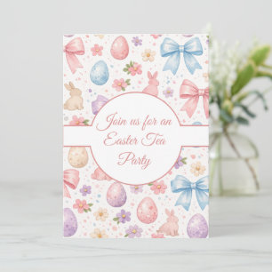 Coquette Bunny Easter Tea Party invitation