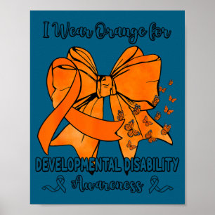 Coquette butterfly developmental disability wear poster