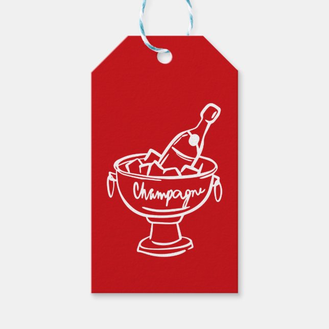 Coquette Champagne Gift Tags (Front)