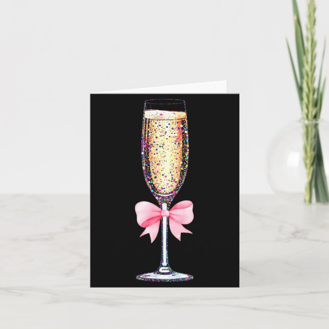 Coquette Champagne Gl Happy New Year 2026 Party Wo Card (Front)