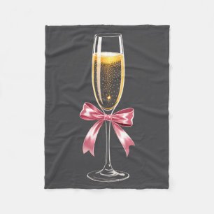 Coquette Champagne Gl Happy New Year 2026 Party Wo Fleece Blanket