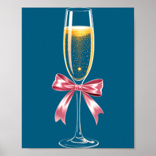 Coquette Champagne Gl Happy New Year 2026 Party Wo Poster