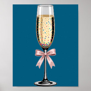 Coquette Champagne Gl Happy New Year 2026 Party Wo Poster