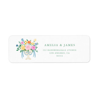 Coquette Charm Floral return address label