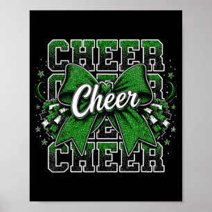 Coquette cheer bow sport cheerleader cheerleading poster