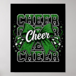 Coquette cheer bow sport cheerleader cheerleading poster