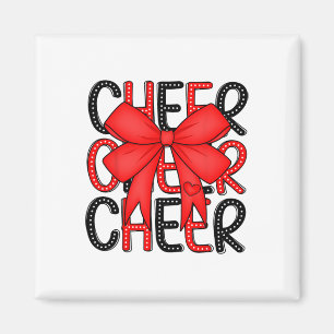 Coquette Cheer Shirt Black And Red Team Cheerleadi Magnet