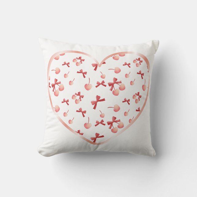 Coquette Cherries: Love in Every Detail Cushion (Front)