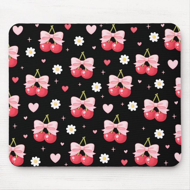 Coquette Cherries Mouse Mat (Front)