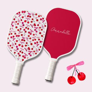 Coquette Cherry & bow pattern Pickleball Paddle