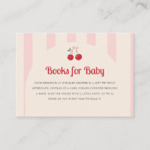 Coquette Cherry on Top Baby Shower Books for Baby
