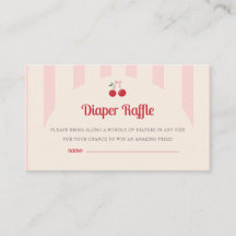 Coquette Cherry on Top Baby Shower Diaper Raffle