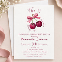 Coquette Cherry On Top Baby Shower 