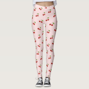 Coquette Cherry Pattern Leggings
