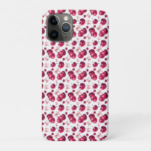 Coquette Cherry Pattern Pink Bow Aesthetic iPhone 11 Pro Case