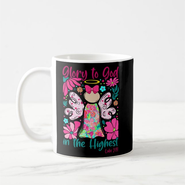 Coquette Christian Glory to God - Boho Scripture Coffee Mug (Left)