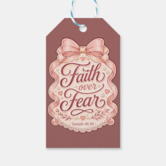Coquette Christian Pink Bow Present Toppers Girly Gift Tags