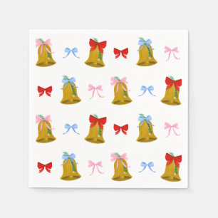 Coquette Christmas Bells and Bows Classic  Napkin