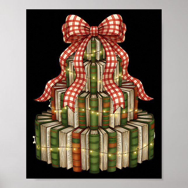Coquette Christmas Book Tree All Booked For Christ Poster (Front)