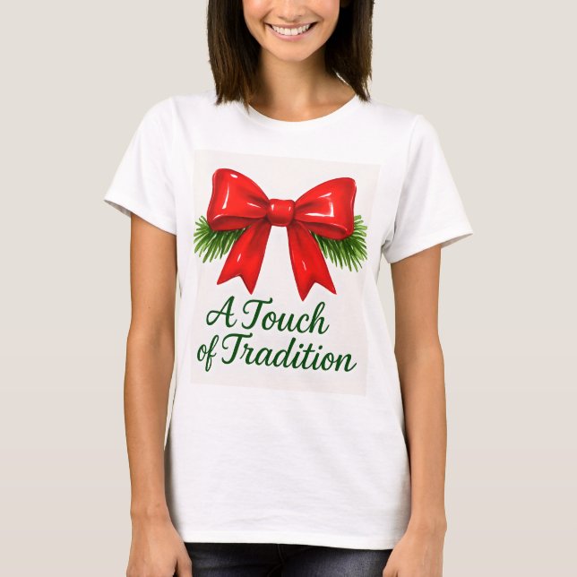 Coquette Christmas Bow — Messy Girl Magic ✨ T-Shirt (Front)
