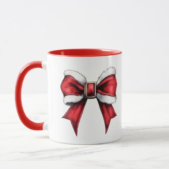 Coquette Christmas Bow Mug (Left)