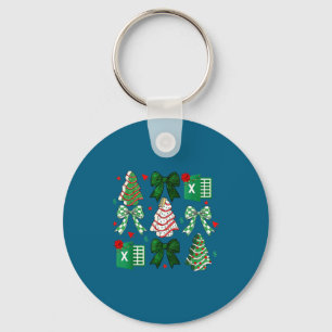 Coquette Christmas Cakes Spreadsheets Accountant Key Ring