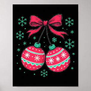 Coquette Christmas Cherries Holly Xmas Jolly Girly Poster